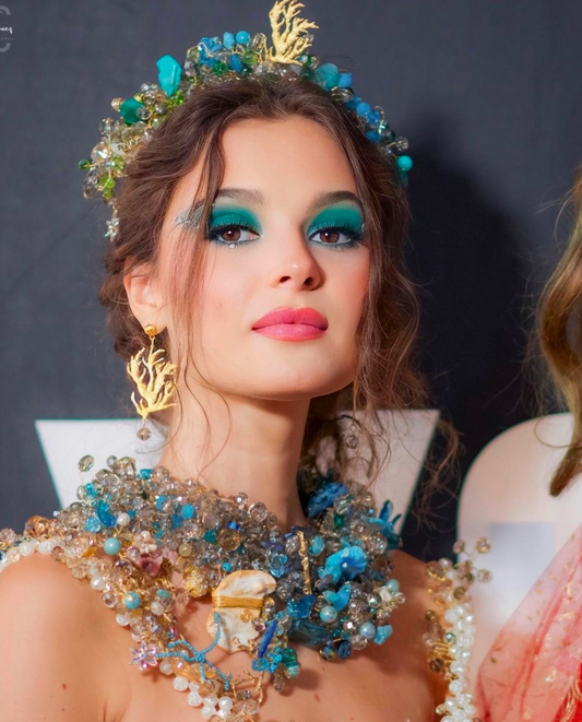 Coral Majesty Earrings by Viviana Puello