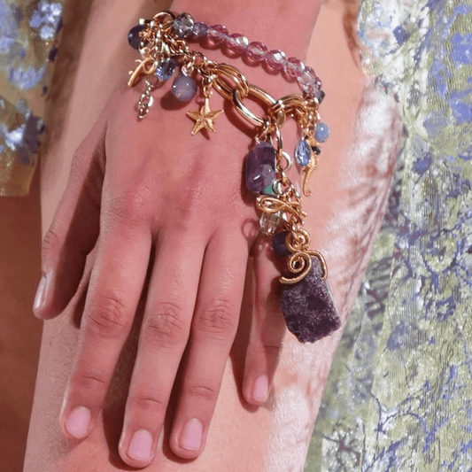 Ocean Echo Bracelet in Amethyst: Baru's Serenity Whisper